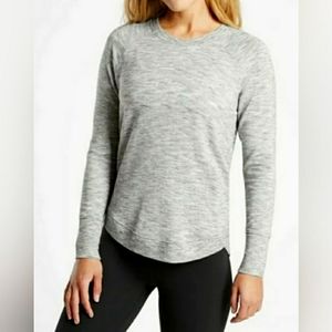 Athleta heathered grey crewneck shirt size medium super soft
